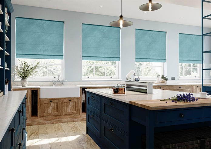 Odessa Velvet, Spa - Twist&Fit Roman Blind - Image 7